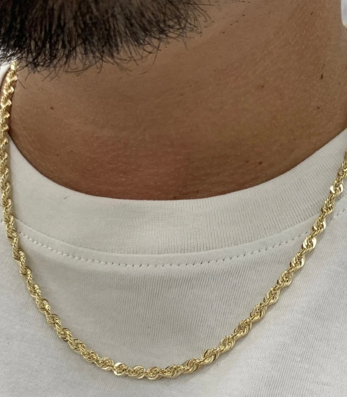 10k gold 4mm rope chain – C3jewelry